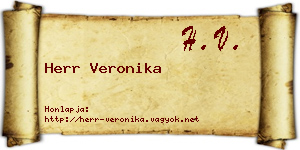 Herr Veronika névjegykártya